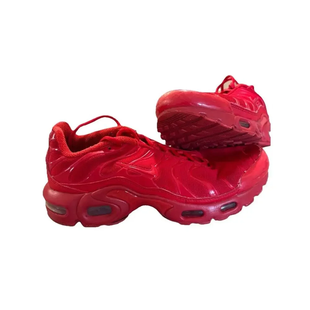 Nike Air Max Plus TN RED Athletic Shoes Sneakers Sz 7Y 655020-053